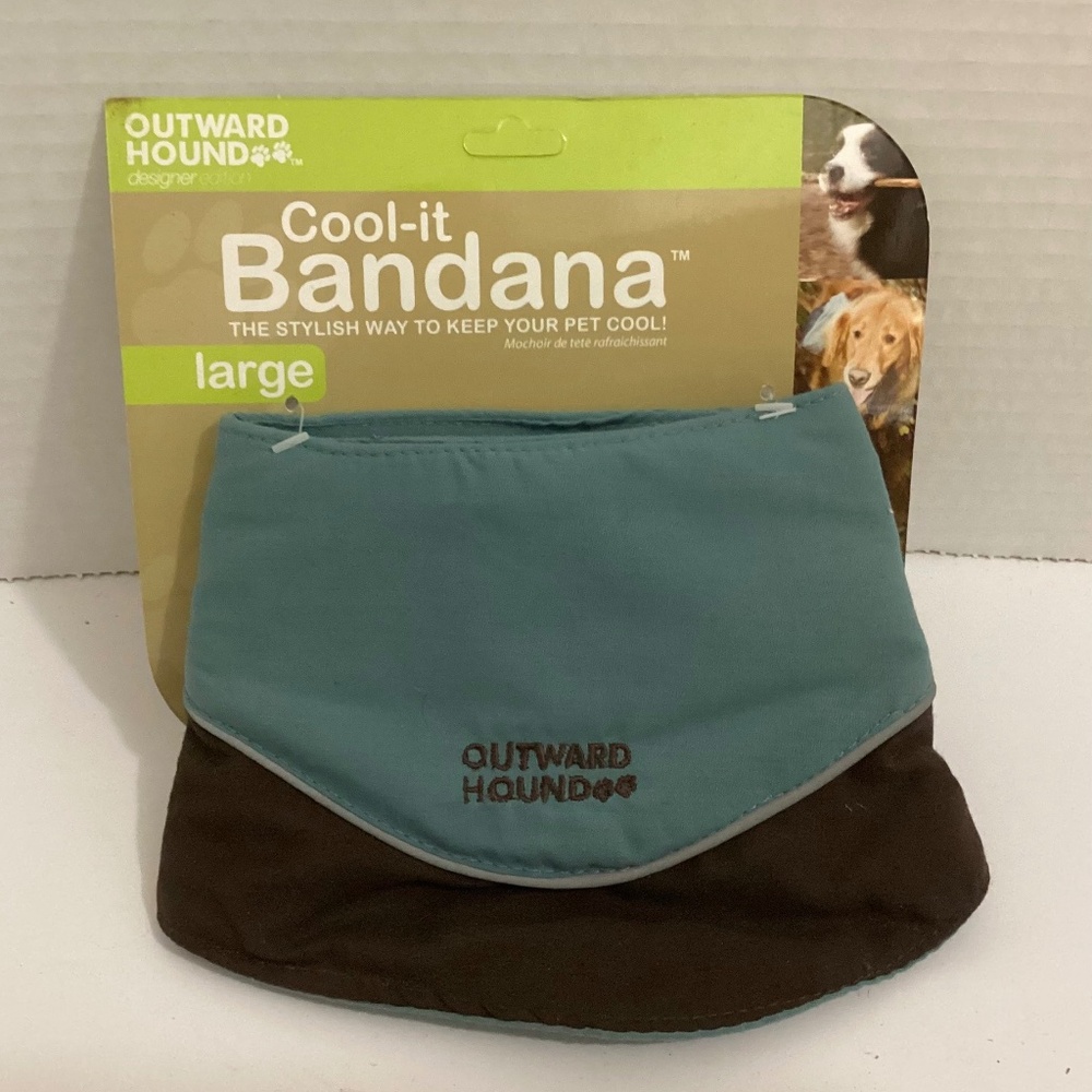 NWT Kyjen Outward Hound Cool-It Dog Bandana - Size Large - Keeps Your Dog Cooler